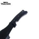 High-Quality Black Coated Carbon Steel Tanto Style Tracker Knife