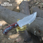 Stainless Steel Tracker Knife With Durable Leather Sheath