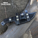 Custom Handmade Stainless Blade Tracker Knife Black Handle