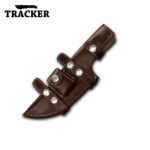 Custom Handmade Damascus Steel Tracker Knife With Color Wood Handle