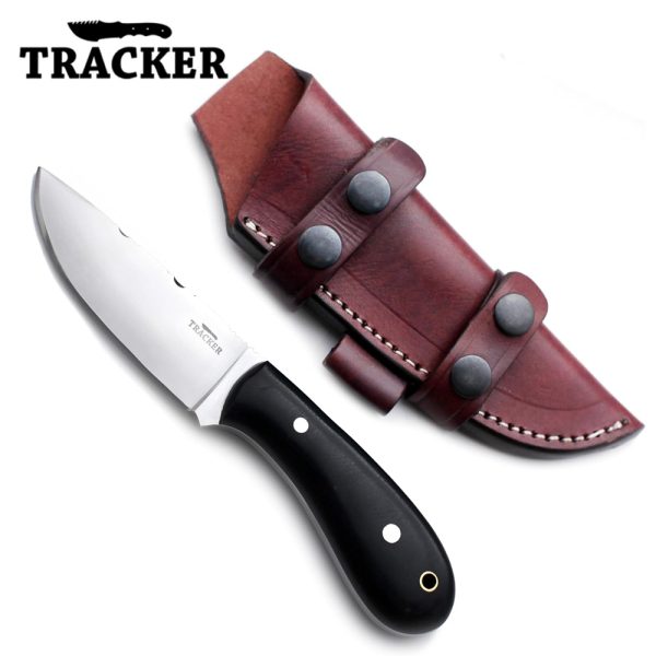 Handmade Tactical Knife with Full Tang Black Micarta Handle