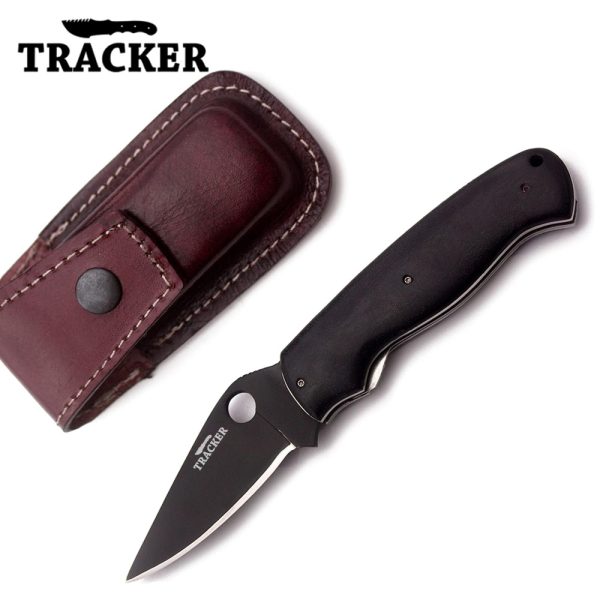 Handmade Micarta Handle D2 Tool Steel Tactical Hunting Knife with Leather Sheath