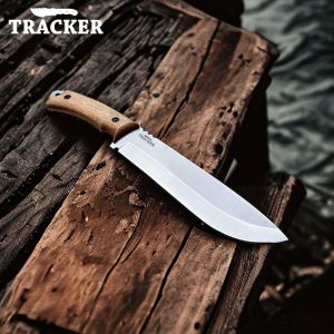 High Carbon Survival Knife | Walnut Handle & Black Sheath