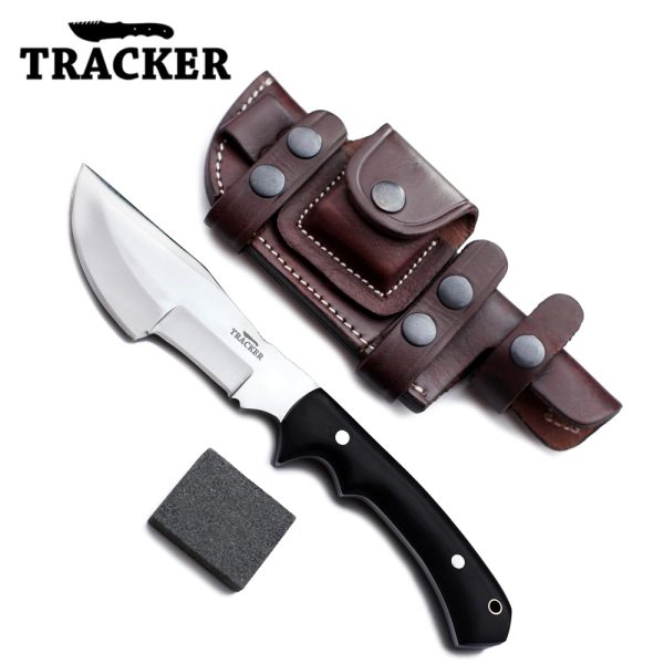 Handmade D2 Steel Tracker Hunting Knife with G10 Handle