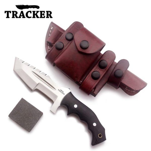 Handmade D2 Steel Tracker Knife with G10 Handle & Fixed Blade