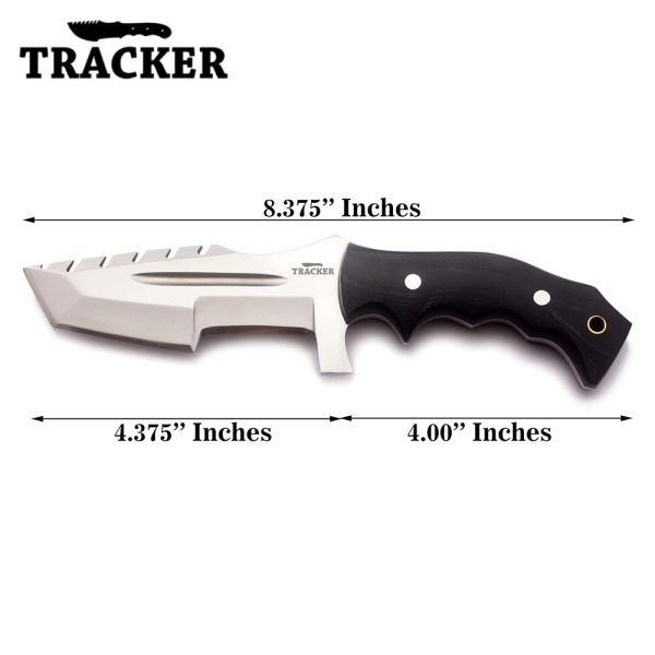 Handmade D2 Steel Tracker Knife with G10 Handle & Fixed Blade