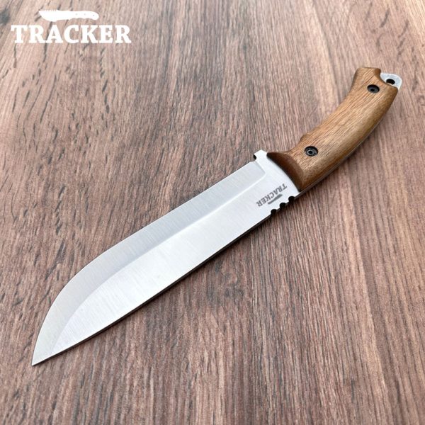 High Carbon Survival Knife | Walnut Handle & Black Sheath