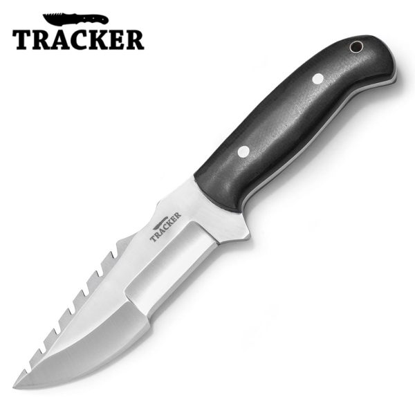 Handmade Tracker Knife D2 Steel Hunting and Tactical Knife with Micarta Handle