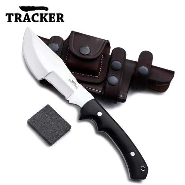 Handmade D2 Steel Tracker Hunting Knife with G10 Handle