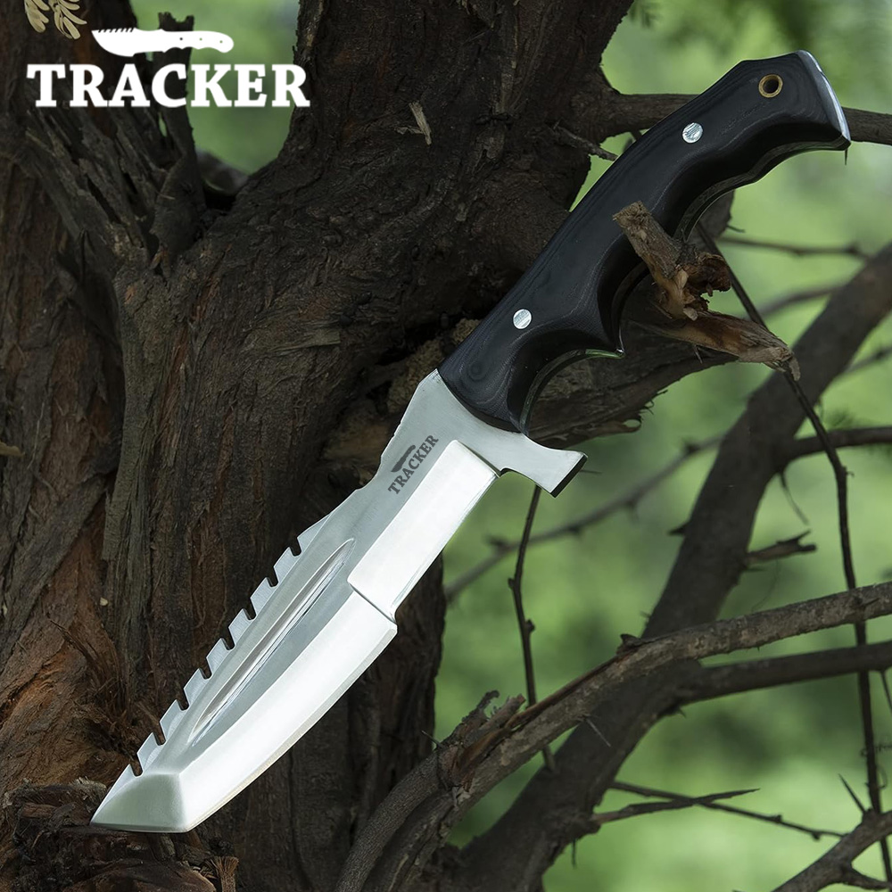 Handmade D2 Steel Tracker Hunting Knife with G10 Handle - Tracker Knives